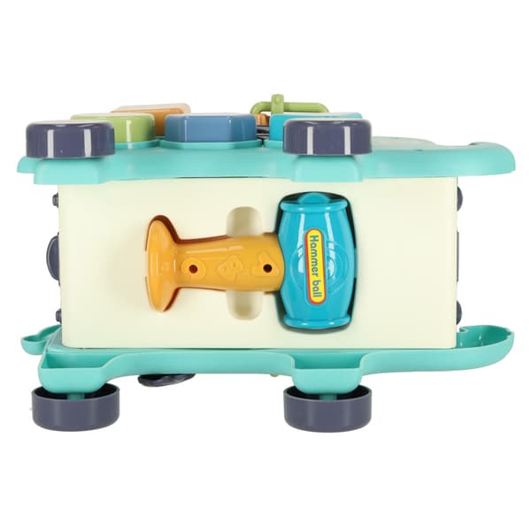 Montessori elephant activity toy with hammer and 4 blocks 18+ months