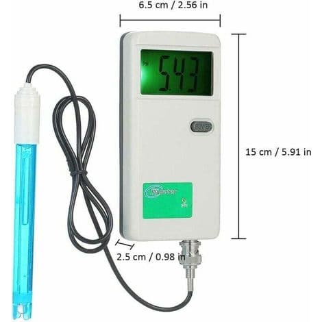 Højpræcisions pH-meter, bærbart pH-tester med baggrundsbelyst display, drikkevandskvalitetstester til laboratorium, hydroponik, akvarium og swimmingpool