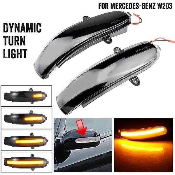 Dynamisk LED-sidobackspegelblinkerslampa för C W203 T-modell Cl203