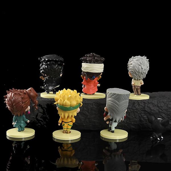7 stk./sett Jojo's Bizarre Adventure Modell Anime Figur Samleobjekter Søt Bilinteriør Kake
