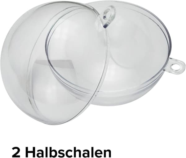 5 stk. transparente runde kuler 12 cm plastkuler hule kuler