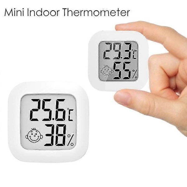 Mini Inomhus Termometer Digital LCD Temperatur Sensor Luftfuktighet Rum Hygrometer Mätare Termometer Väderstation