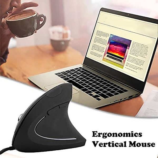 Ergonomisk Optisk Mus 2.4ghz Vertikal Mus Universal Bærbar Mus Stasjonær Datamaskin Trådløs Mus