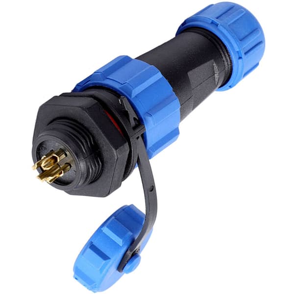IP67 vanntett plastpluggkontakt SP13 4-pinners (4 pinner)