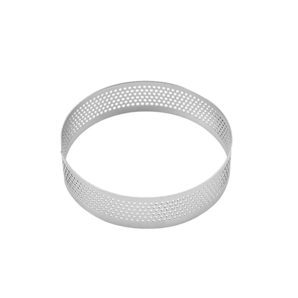 12 st 6 cm Tårtringar i Rostfritt Stål, Tårtletform, Cirkelformad Kutter, Pajring, Värmebeständig, Perforerad