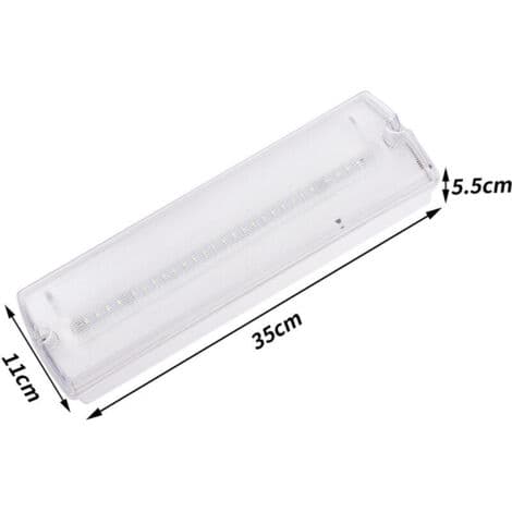LED nödbelysning – 3h batteri – IP65 – 30m räckvidd – Väggmontering för hög synlighet – Säkerhetsbelysning