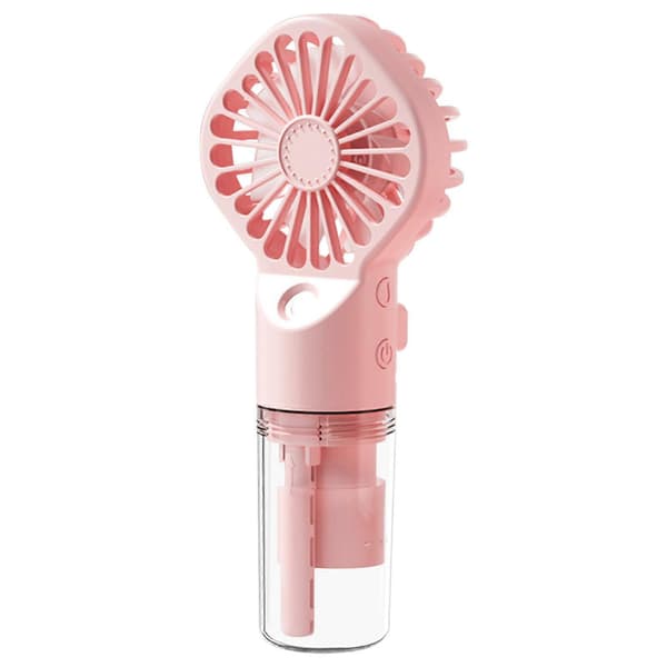 Bærbar Ventilator Spray Ventilator Mini Håndholdt Ventilator Opladning Mini Ventilator Spray Befugtningsventilator Engros - FARVE: PK