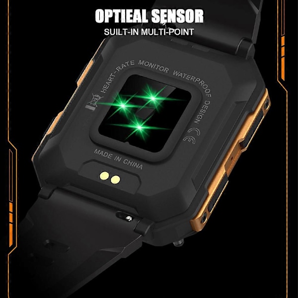 Militært Smartwatch Lang Standby Fitness Tracker Blodtryk Pulsmåler Sport Gym Svømning Vandtæt Aktivitets Tracker Herreure Gave