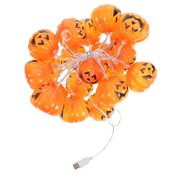 Dekorative lyslenker Halloween gresskarlys 3 meter 20 LED-lys (USB)