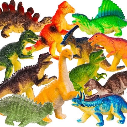 Dinosaurushahmot 12 kpl PVC 8,5 cm lelufiguurit