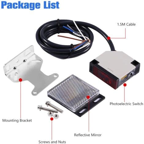 AC 90-250V 3A E3Jk R4M1 Spekulær Refleksion Fotoelektrisk Sensor Switch