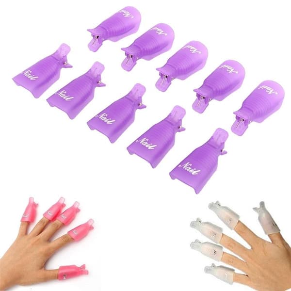 Soak off cap clip for nail polish removal