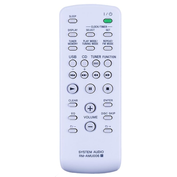 Fjernkontroll for Sony Mini Hi-Fi System Controller RM-AMU006 Erstatningsfjernkontroll FST-ZUX9 LBT-ZUX9 MHC-EX9