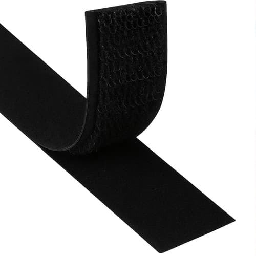 Self-adhesive Velcro tape 25 mm x 5 m black, hook & loop