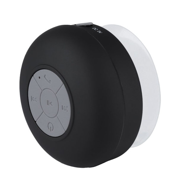 Portable Waterproof Bluetooth Speaker with Suction Cup (Black)