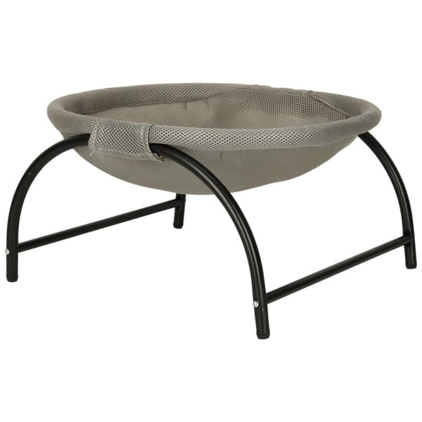 Elevated Cat Bed Hammock with Metal Frame, Foldable Grey 44x40cm