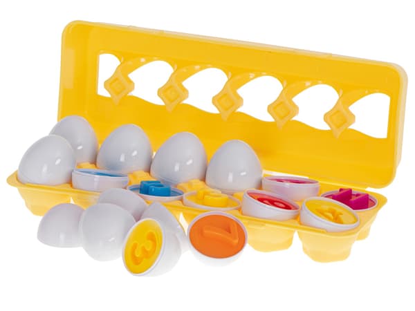 Pedagogisk sorteringspuslespill – Match tall med 12 egg