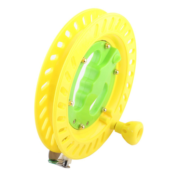 Durable Plastic Spool for Fishing Line/Kite String - 22 cm (Yellow)
