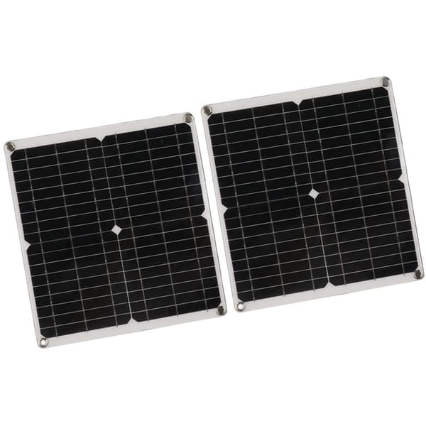 50W, 60A Solcellepanelsett, Solcelleladerkontroller, med 2 USB-utganger, for Bobiler og Strømbrudd