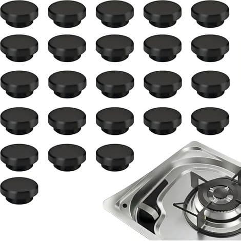 24 stk. 8 mm gummikappe skruelåg til autocamper-komfuretilbehør kompatibel med Dometic og Smev (sort)
