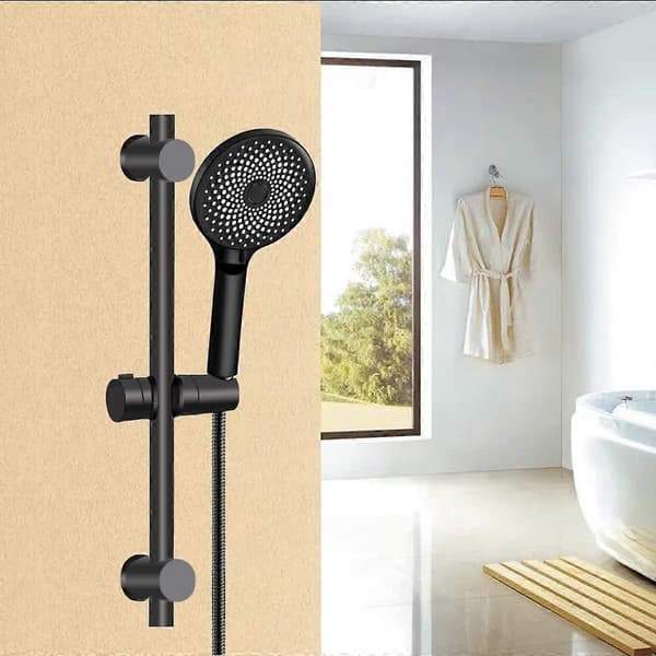 Brusehovedholder, Universal Sort Brusehovedholder til 18-25mm Brusestang i Solid ABS Fortykket og Opgraderet Version Brusehovedholder, Mat Sort
