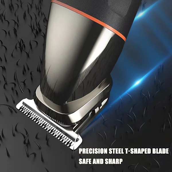 Grön sladdlös skäggtrimmer med bärbar USB-laddning och snabbväxlande blad