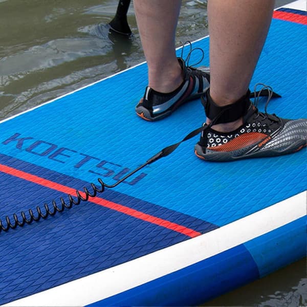 Spiral Leash til Board Coiled Paddle Board Leashes 5mm7mm Leg-rope Strap til Long-board Surfbrætter Stand-up Paddle-boards
