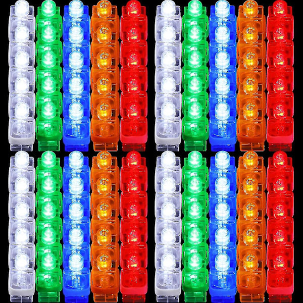 100 kpl LED-sormusvalot Kirkkaat Sormi Rave-valot Sormus Glow-tikut Pienet Sormi Laser Juhlavalo Sormukset