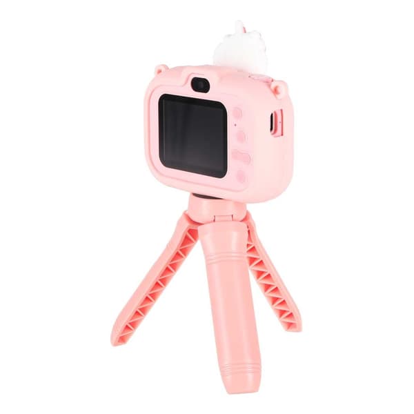 Kids Digital Camera 1080P with Front/Rear Camera Unicorn Pink + Tripod