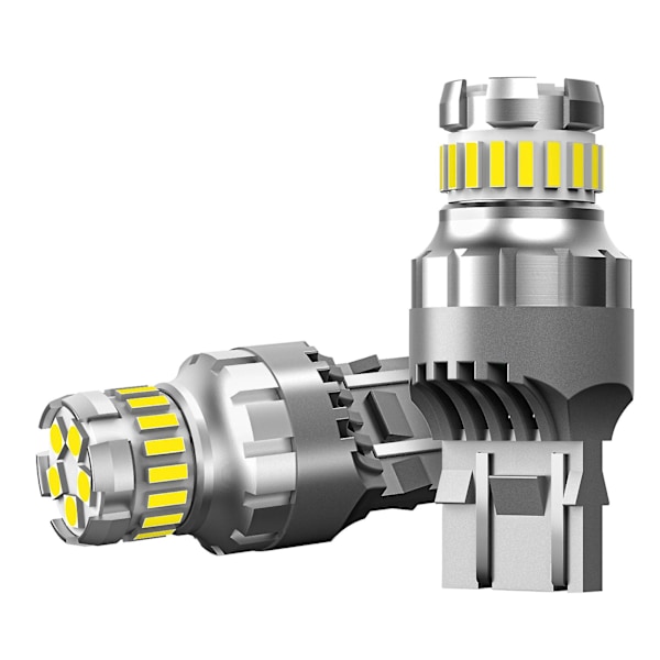 2 stk Bil T20 7440 W21W LED Canbus Baklys 7443 LED Pære Baklys Bremsesignal Lys 6000K Super