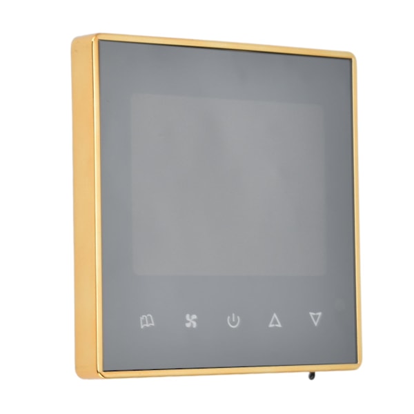 Digital termostat LCD-skärm pekskärm smart luftkonditionering temperaturregulator för hem hotell Ac220v guld