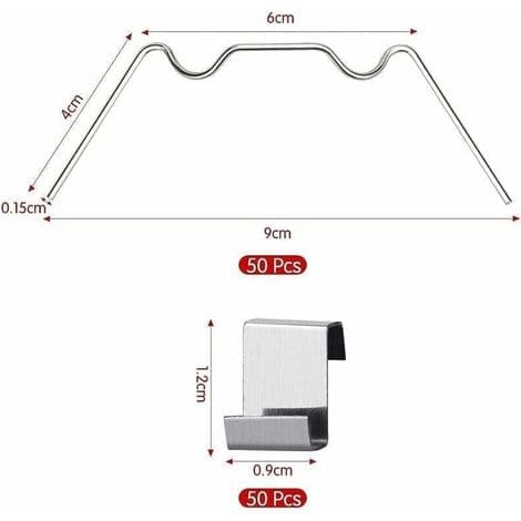 100 stk. drivhusglasclips inklusive 50 W-type rustfri stålklemmer og 50 Z-type clips til drivhusglas,