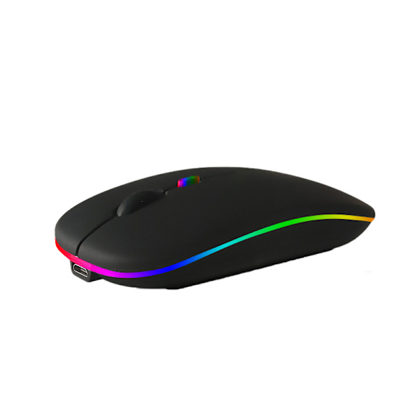 Wireless Mouse - 2.4G + Bluetooth, Dual Mode, Backlit Black