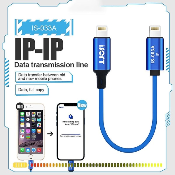 ISOFT IS-003A Datakabel Lightning till Lightning Enkel Kopiering av Data för iPhone
