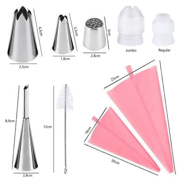 Sprøytesett med dyser – 27 deler