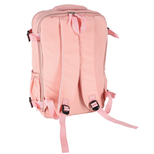 Reisesekk rosa 45x30 cm 3 rom med utvidbart bunnrom