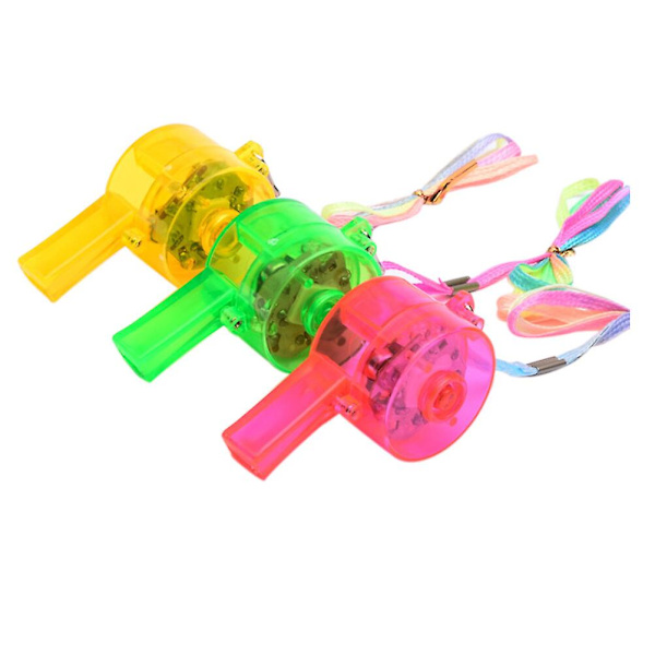 5-pack Blinkande Ljusupplyst Visselpipa Rolig Glow-in-the-Dark Visselpipa Leksak för Fest Rave Bar Konsert (slumpmässig färg)