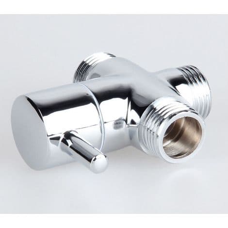 3-veis 1/2\" BSP (21 mm) forkrommet messing dusjarm splitteradapter for rundt dusjhode og hånddusj