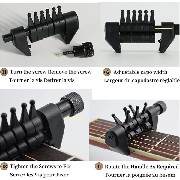 Ukulele Capo Akustisk Eletric Gitarr Clip Snabbväxlande Capo Klämma, bärbar Akustisk Gitarr Ackord
