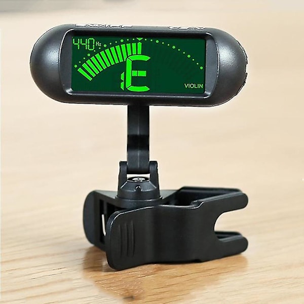 Professionel Violin Stemmer - Bærbar Digital Elektronisk Stemmer - Mini Elektronisk Skærm Display Klips-På Stemmer til Violin Viola Cello