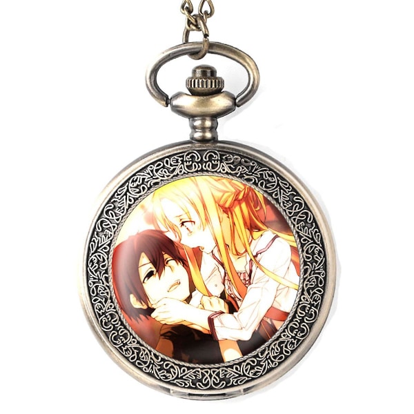 Sword Art Online Retro Pocket Watch With Chain Birthday Christmas Gift