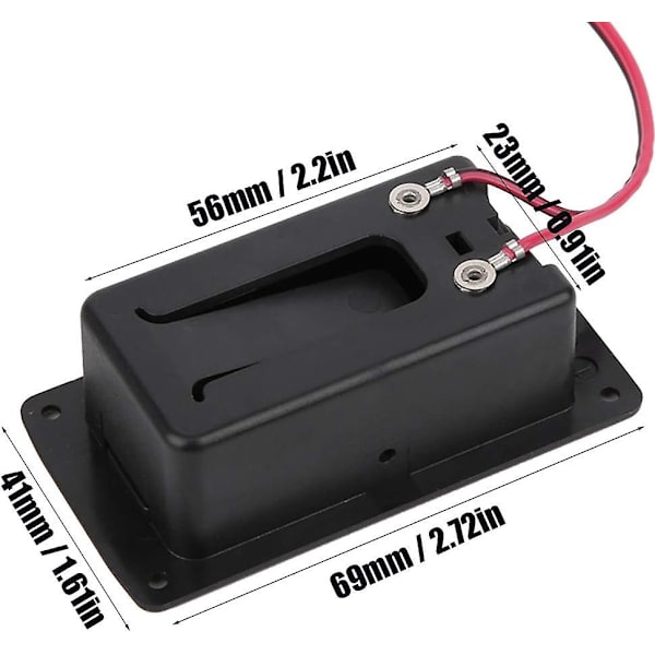 Gitarrbatteri-lock, Hållbart Gitarrbatterifack, för Basgitarr