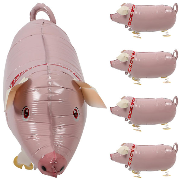 5 st Söt Inflatable Grisar Nyhet Uppblåsbar Ballong Leksaker Underbar Grisform