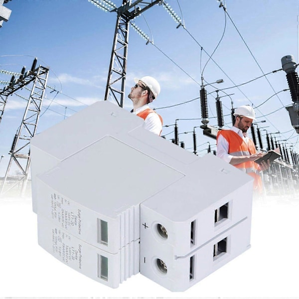 2P 1000V DC Överspänningsskydd Fotovoltaisk Åskskydd Lågspänningsöverspänningsskydd (2P20KA)