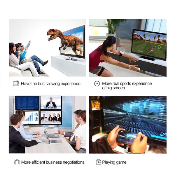 USB-C til Displayport (DP) adapterkabel 1.8 m Svart
