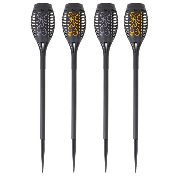 Solar Torches for Garden 4-pack 12 LED 51.5 cm