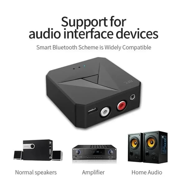 Bluetooth RCA/AUX-sovitin – NFC-anturi