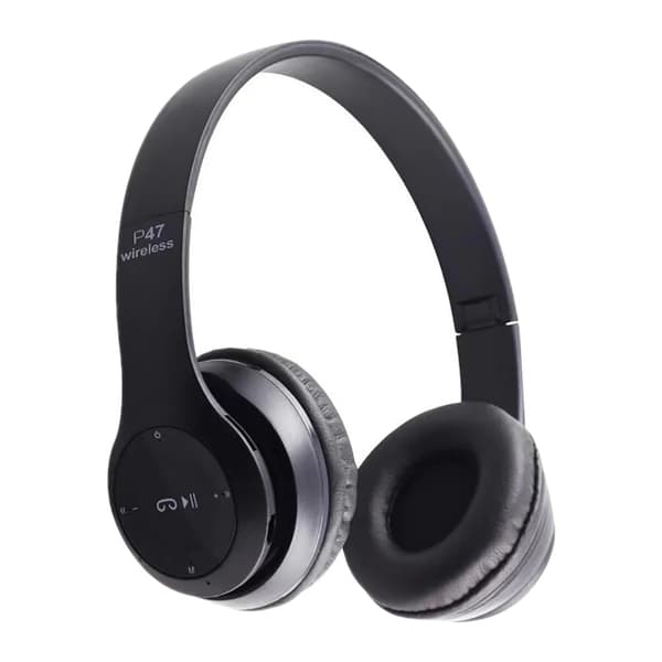 Trådløse Bluetooth On-ear Hovedtelefoner med Mikrofon Sort