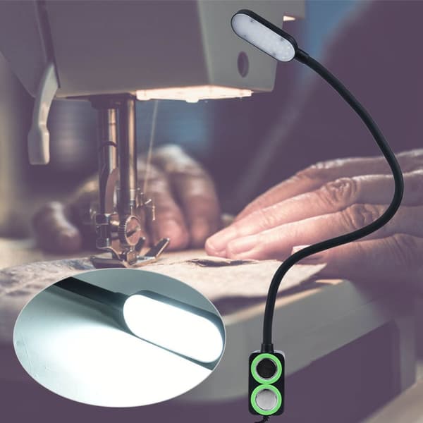 Symaskine LED-lampe Justerbar Lysstyrke 100~240V (Sort EU-stik)