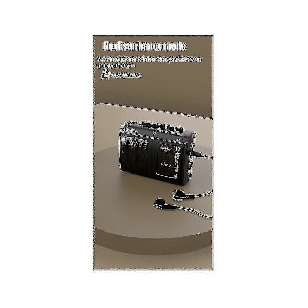 6501 Kannettava kasetti AM/FM-radio Retro Kasettimusiikkisoitin Walkman-tallennin kaiuttimella - JA
